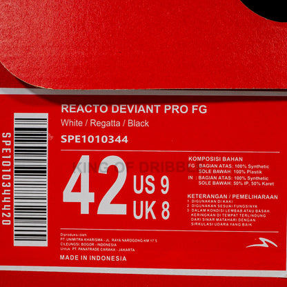KING OF DRIBBLE Sepatu Bola Specs Reacto Deviant Pro FG 1010344 Original