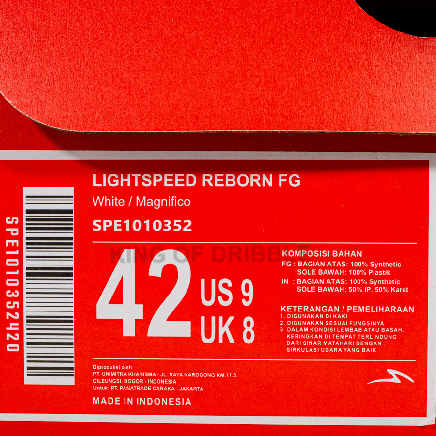 KING OF DRIBBLE Sepatu Bola Specs Lightspeed Reborn FG 1010352 Original