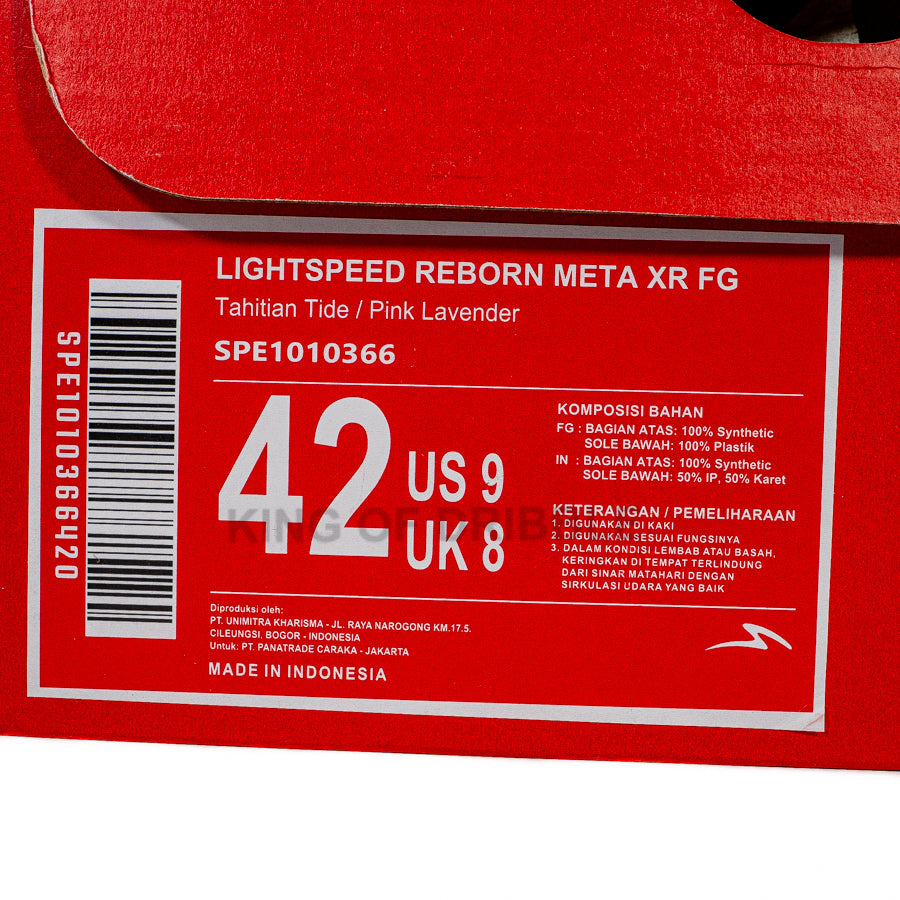 KING OF DRIBBLE Sepatu Bola Specs Lightspeed Reborn Meta XR FG 1010366 Original