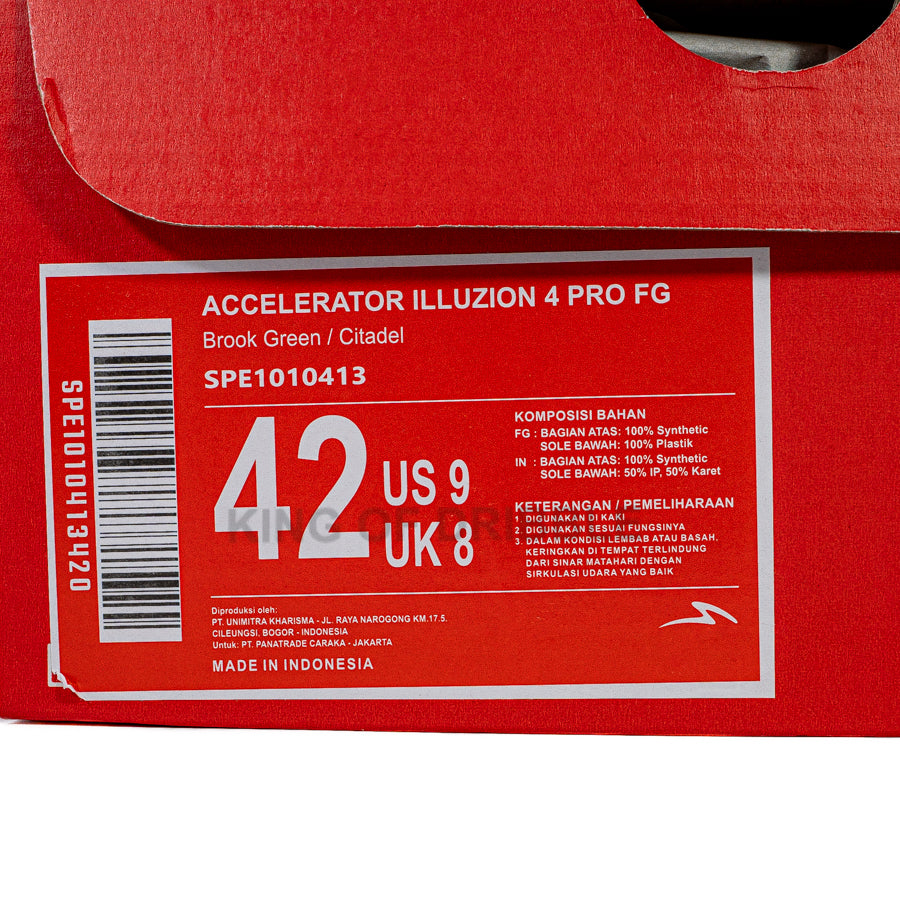 KING OF DRIBBLE Sepatu Bola Specs Accelerator Illuzion 4 Pro FG 1010413 Original