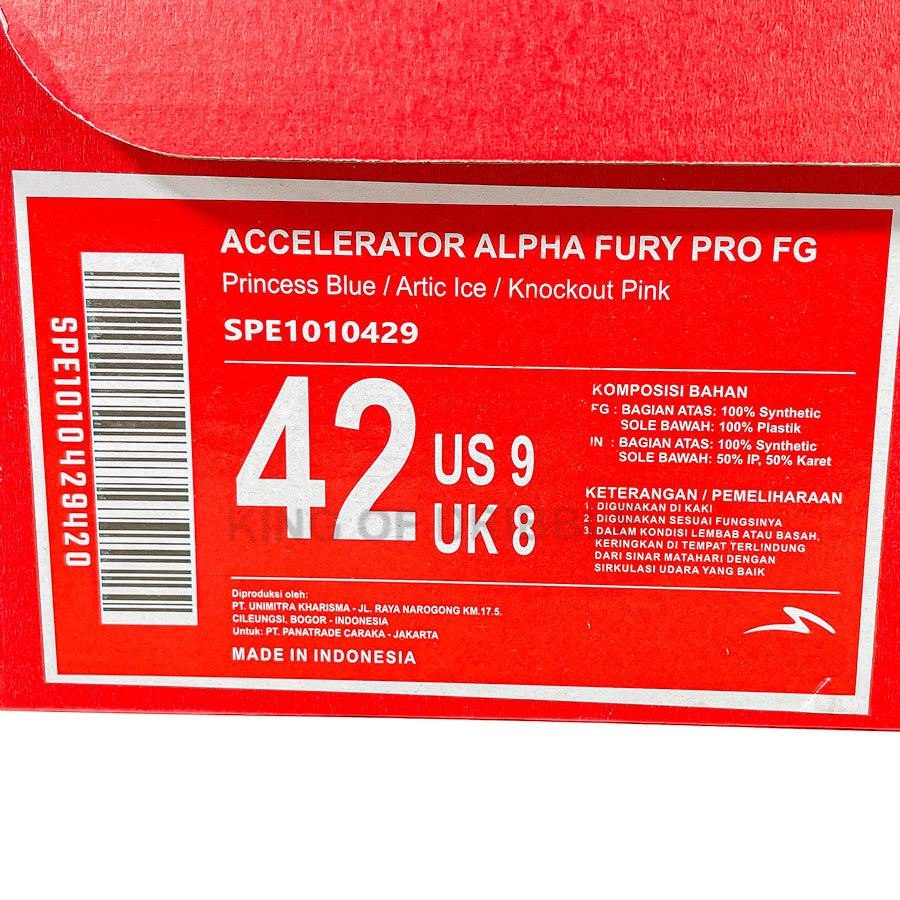 KING OF DRIBBLE Sepatu Bola Specs Accelerator Alpha Fury Pro FG 1010429 Original