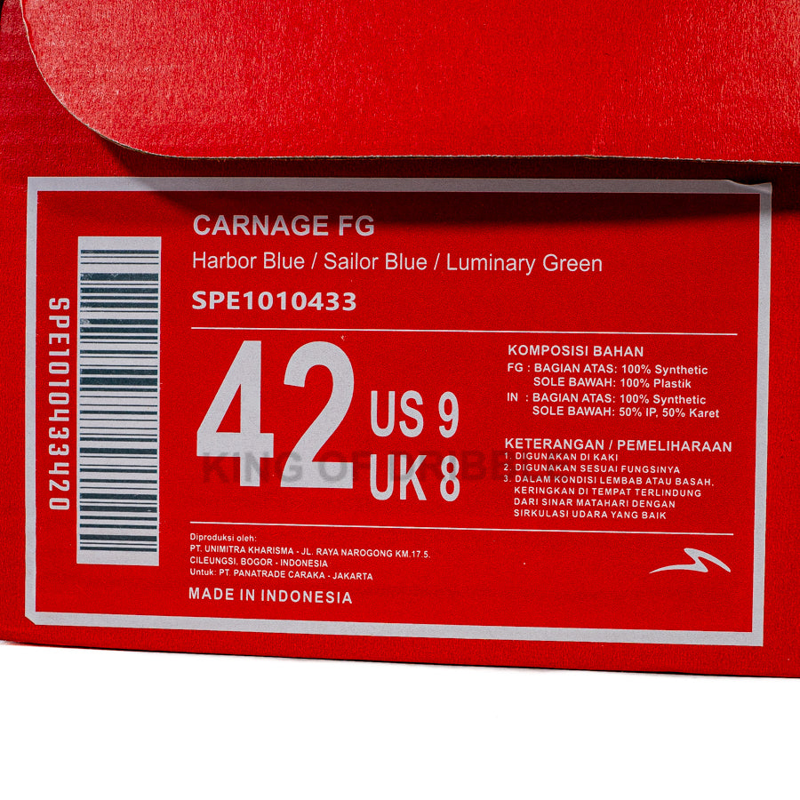 KING OF DRIBBLE Sepatu Bola Specs Carnage FG 1010433 Original