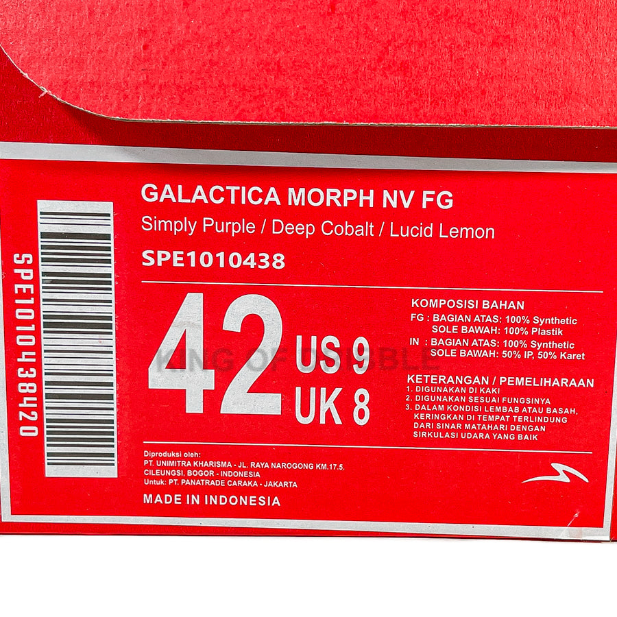 KING OF DRIBBLE Sepatu Bola Specs Galactica Morph Nv FG 1010438 Original