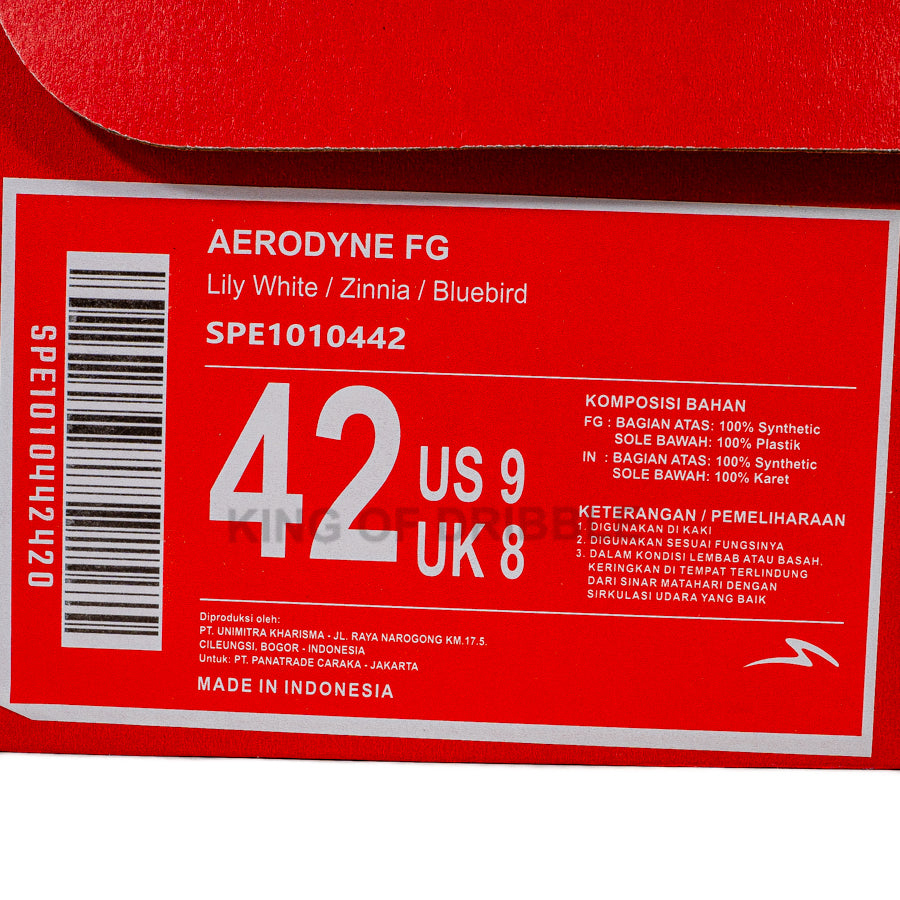 KING OF DRIBBLE Sepatu Bola Specs Aerodyne FG 1010442 Original
