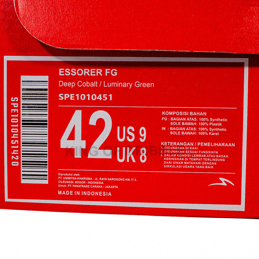 KING OF DRIBBLE Sepatu Bola Specs Essorer FG 1010451 Original