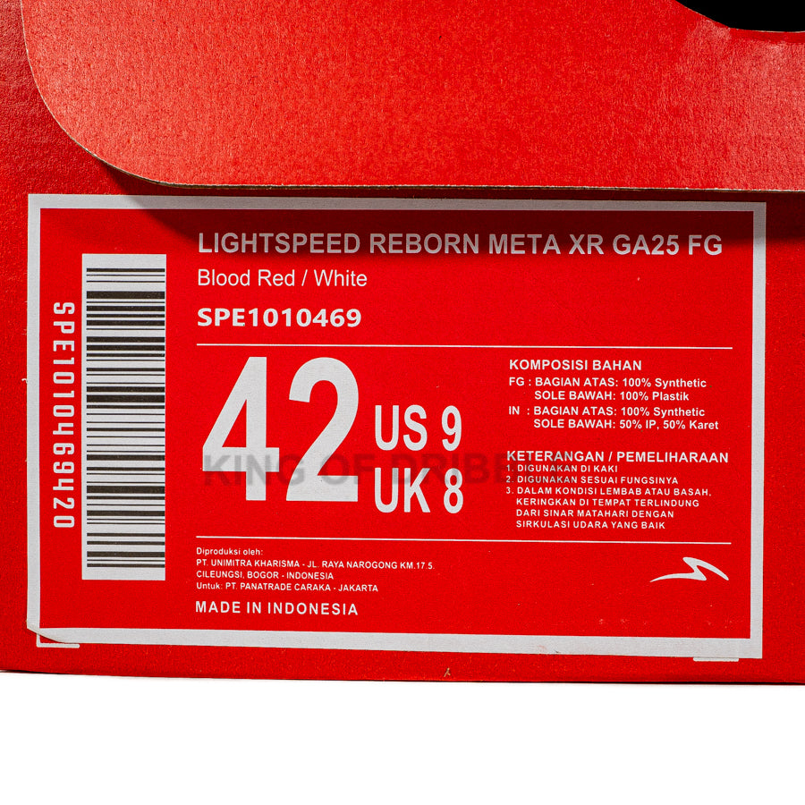 KING OF DRIBBLE Sepatu Bola Specs Lightspeed Reborn Meta XR GA25 FG 1010469 Original