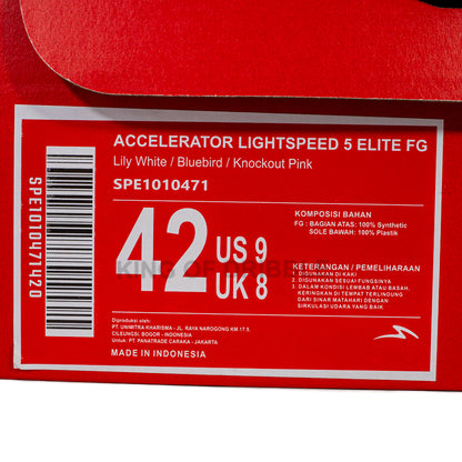 KING OF DRIBBLE Sepatu Bola Specs Accelerator Lightspeed 5 Elite FG 1010471 Original