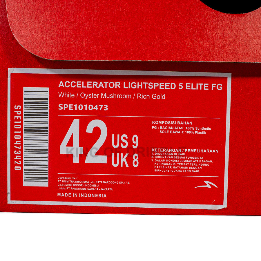 KING OF DRIBBLE Sepatu Bola Specs Accelerator Lightspeed 5 Elite FG 1010473 Original