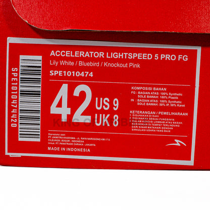 KING OF DRIBBLE Sepatu Bola Specs Accelerator Lightspeed 5 Pro FG 1010474 Original