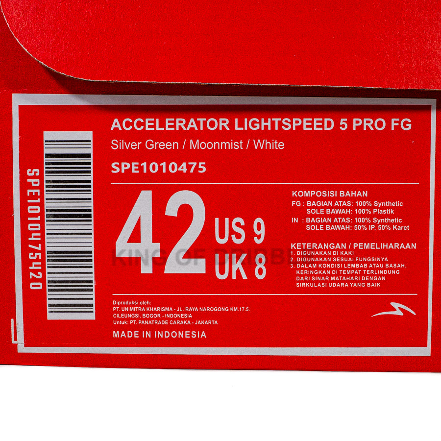 KING OF DRIBBLE Sepatu Bola Specs Accelerator Lightspeed 5 Pro FG 1010475 Original