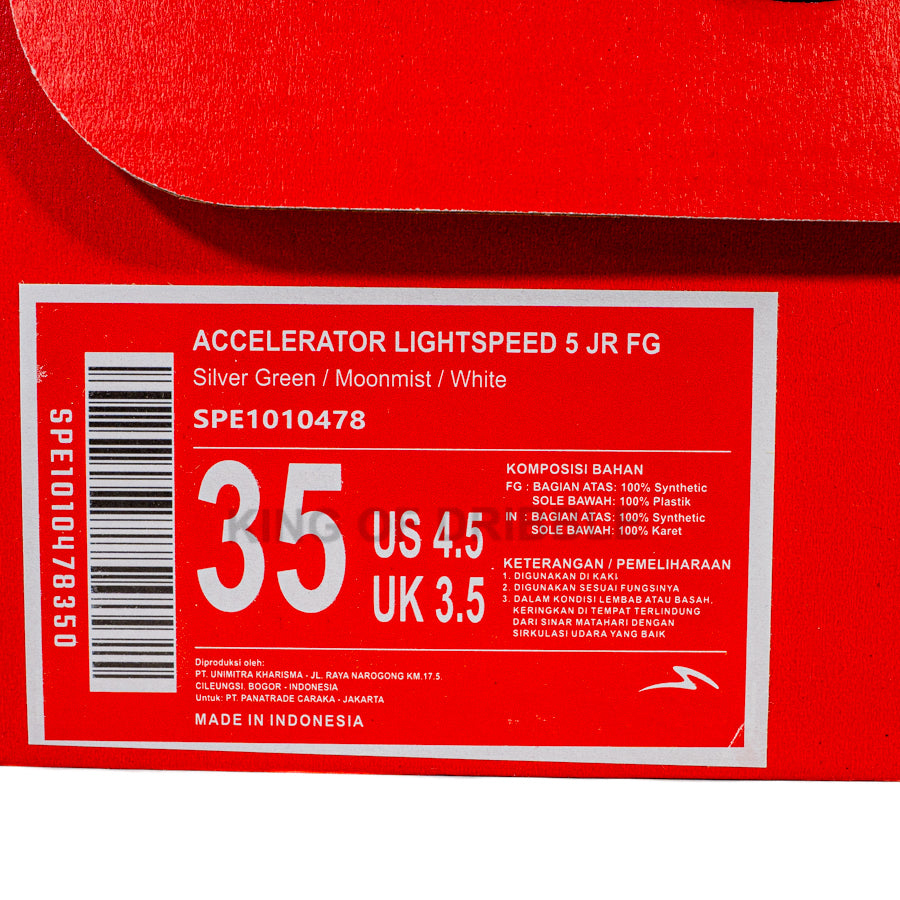 KING OF DRIBBLE Sepatu Bola Anak Specs Accelerator Lightspeed 5 JR FG 1010478 Original
