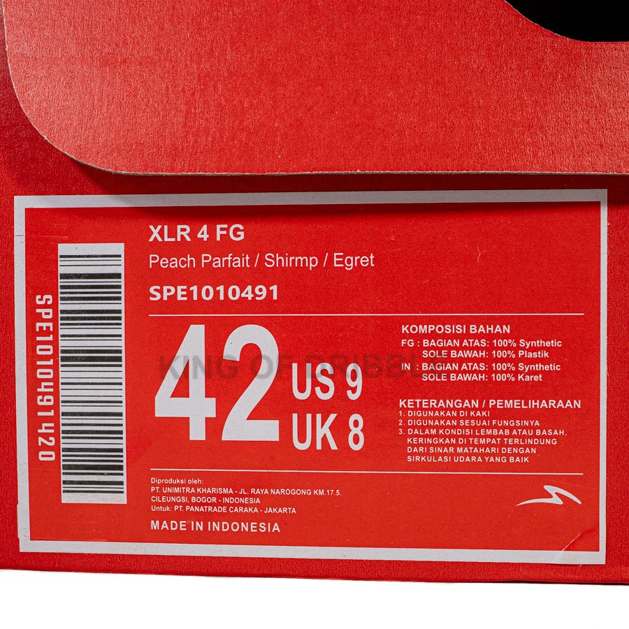 KING OF DRIBBLE Sepatu Bola Specs Xlr 4 FG 1010491 Original