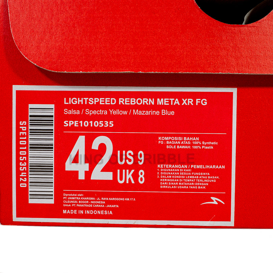 KING OF DRIBBLE Sepatu Bola Specs Lightspeed Reborn Meta XR FG 1010535 Original – World Cup Spanyol Edition
