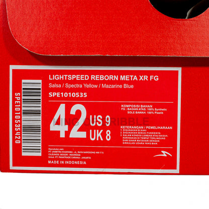 KING OF DRIBBLE Sepatu Bola Specs Lightspeed Reborn Meta XR FG 1010535 Original – World Cup Spanyol Edition