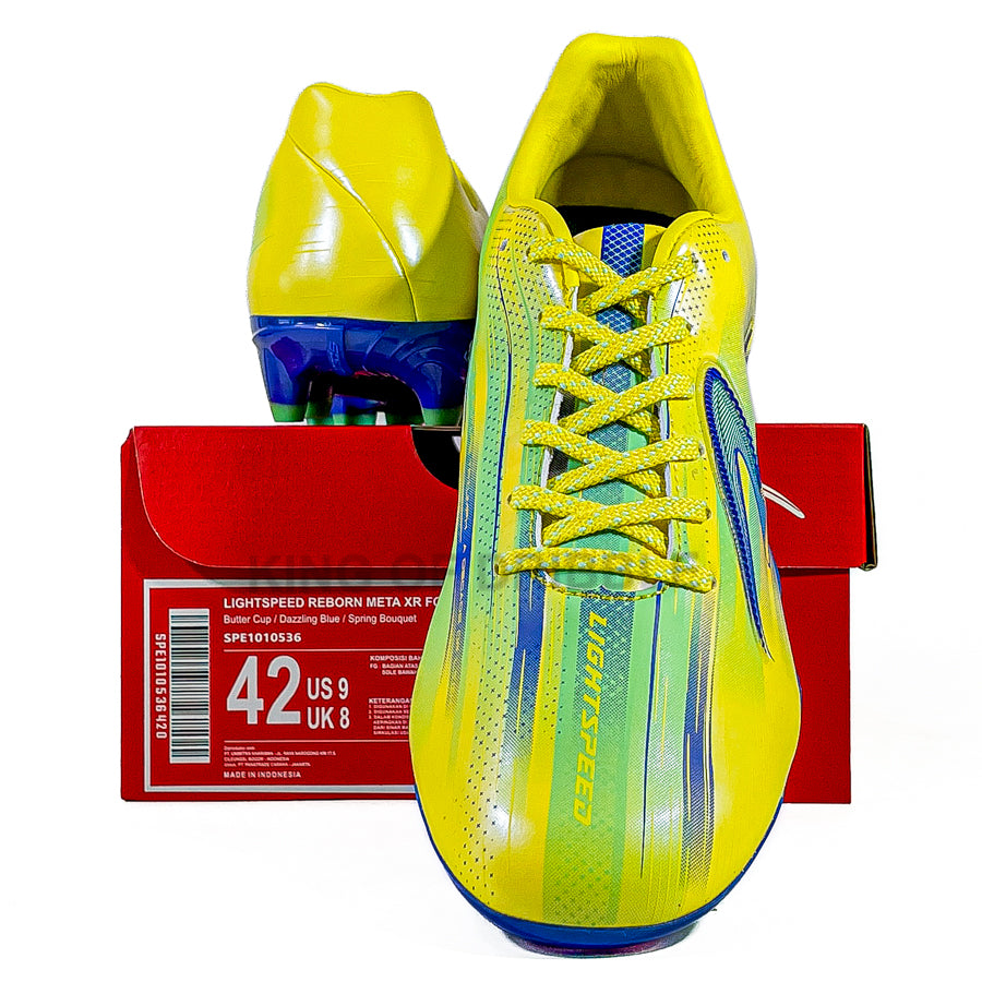 KING OF DRIBBLE Sepatu Bola Specs Lightspeed Reborn Meta XR FG 1010536 Original – World Cup Brazil Edition