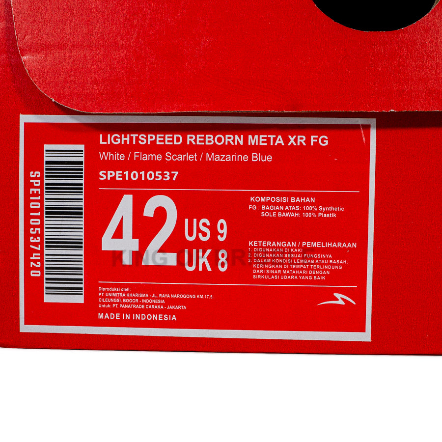 KING OF DRIBBLE Sepatu Bola Specs Lightspeed Reborn Meta XR FG 1010537 Original – World Cup Inggris Edition