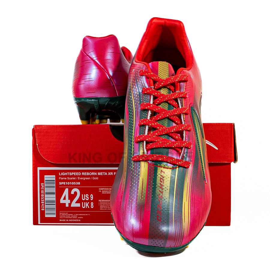 KING OF DRIBBLE Sepatu Bola Specs Lightspeed Reborn Meta XR FG 1010538 Original – World Cup Portugal Edition