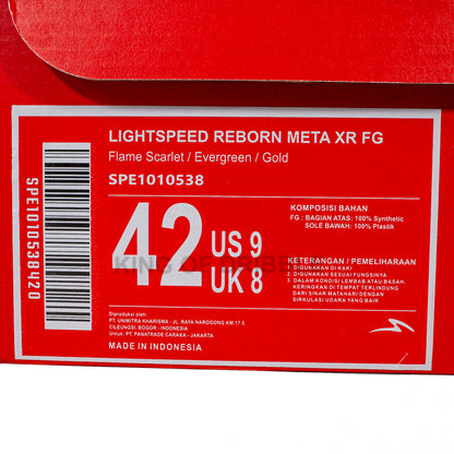 KING OF DRIBBLE Sepatu Bola Specs Lightspeed Reborn Meta XR FG 1010538 Original – World Cup Portugal Edition