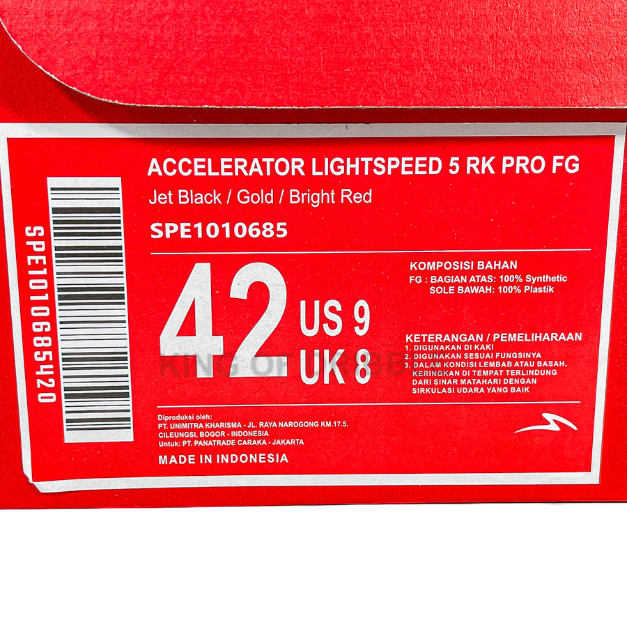 KING OF DRIBBLE Sepatu Bola Specs Accelerator Lightspeed 5 RK Pro FG 1010685 Original