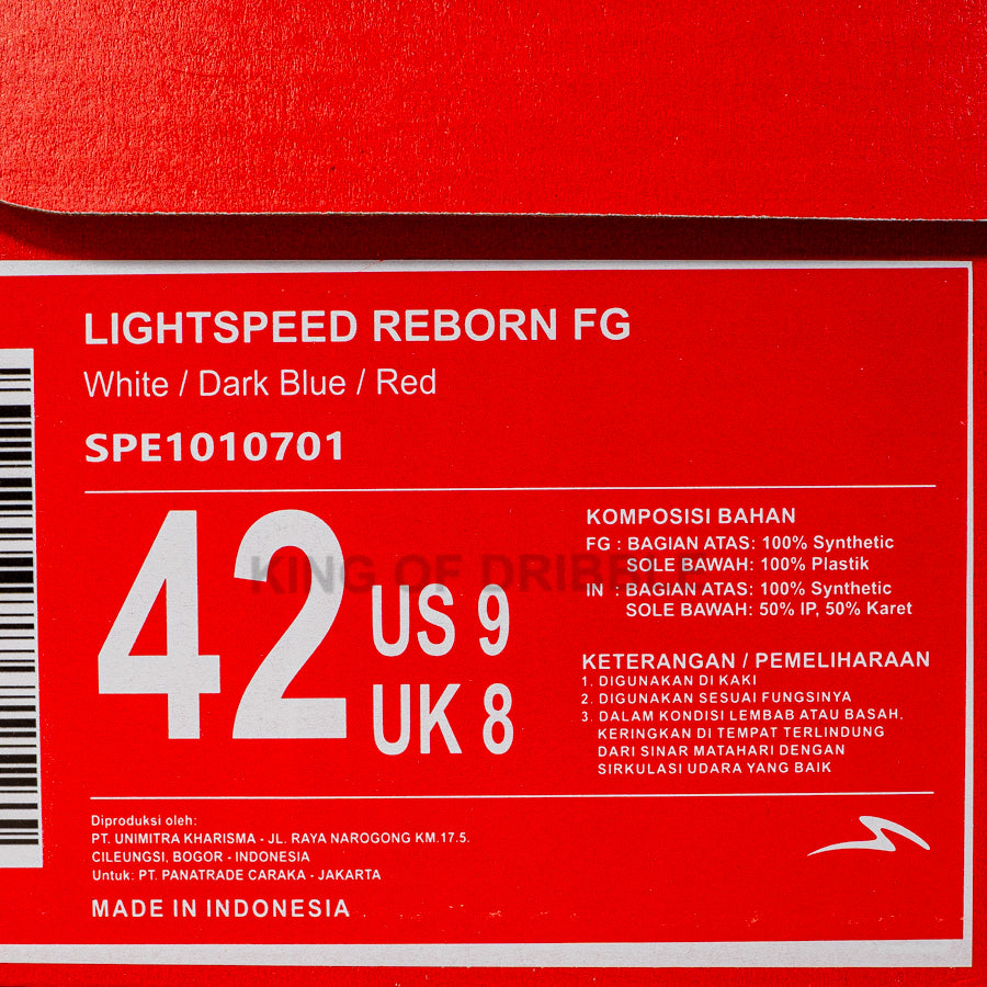 KING OF DRIBBLE Sepatu Bola Specs Lightspeed Reborn FG 1010701 Original