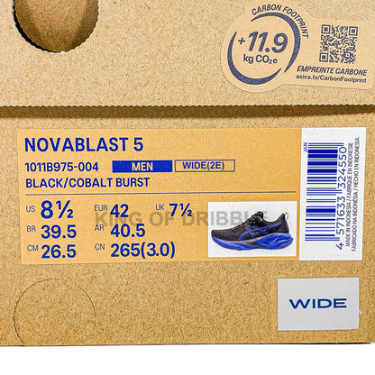 KING OF DRIBBLE Sepatu Running/Lari Asics Novablast 5 Wide 1011B975-004 Original