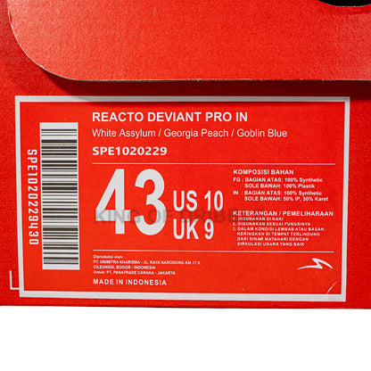 Nama Produk KING OF DRIBBLE Sepatu Futsal Specs Reacto Deviant Pro IN 1020229 Original