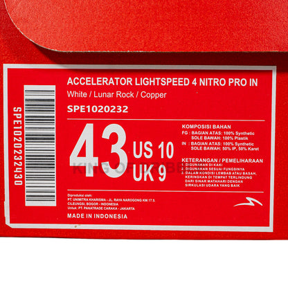 KING OF DRIBBLE Sepatu Futsal Specs Accelerator Lightspeed 4 Nitro Pro IN 1020232 Original