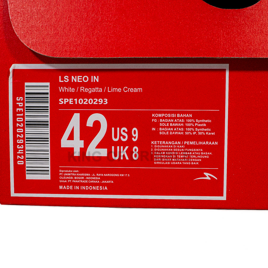 KING OF DRIBBLE Sepatu Futsal Specs Ls Neo IN 1020293 Original