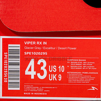 KING OF DRIBBLE Sepatu Futsal Specs Viper Rx IN 1020295 Original