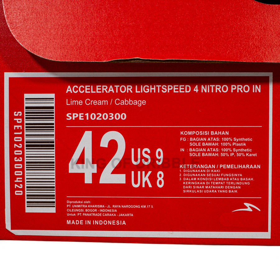 KING OF DRIBBLE Sepatu Futsal Specs Accelerator Lightspeed 4 Nitro Pro IN 1020300 Original