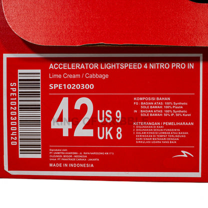 KING OF DRIBBLE Sepatu Futsal Specs Accelerator Lightspeed 4 Nitro Pro IN 1020300 Original