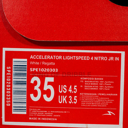 KING OF DRIBBLE Sepatu Futsal Anak Specs Accelerator Lightspeed 4 Nitro JR IN 1020303 Original