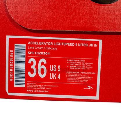 KING OF DRIBBLE Sepatu Futsal Anak Specs Accelerator Lightspeed 4 Nitro JR IN 1020304 Original