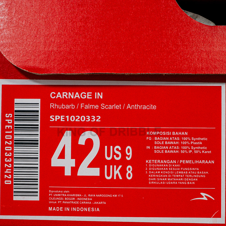 KING OF DRIBBLE Sepatu Futsal Specs Carnage IN 1020332 Original