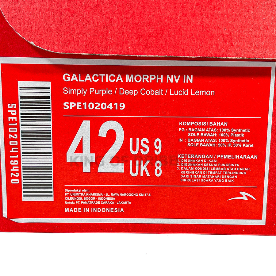 KING OF DRIBBLE Sepatu Futsal Specs Galactica Morph Nv IN 1020419 Original