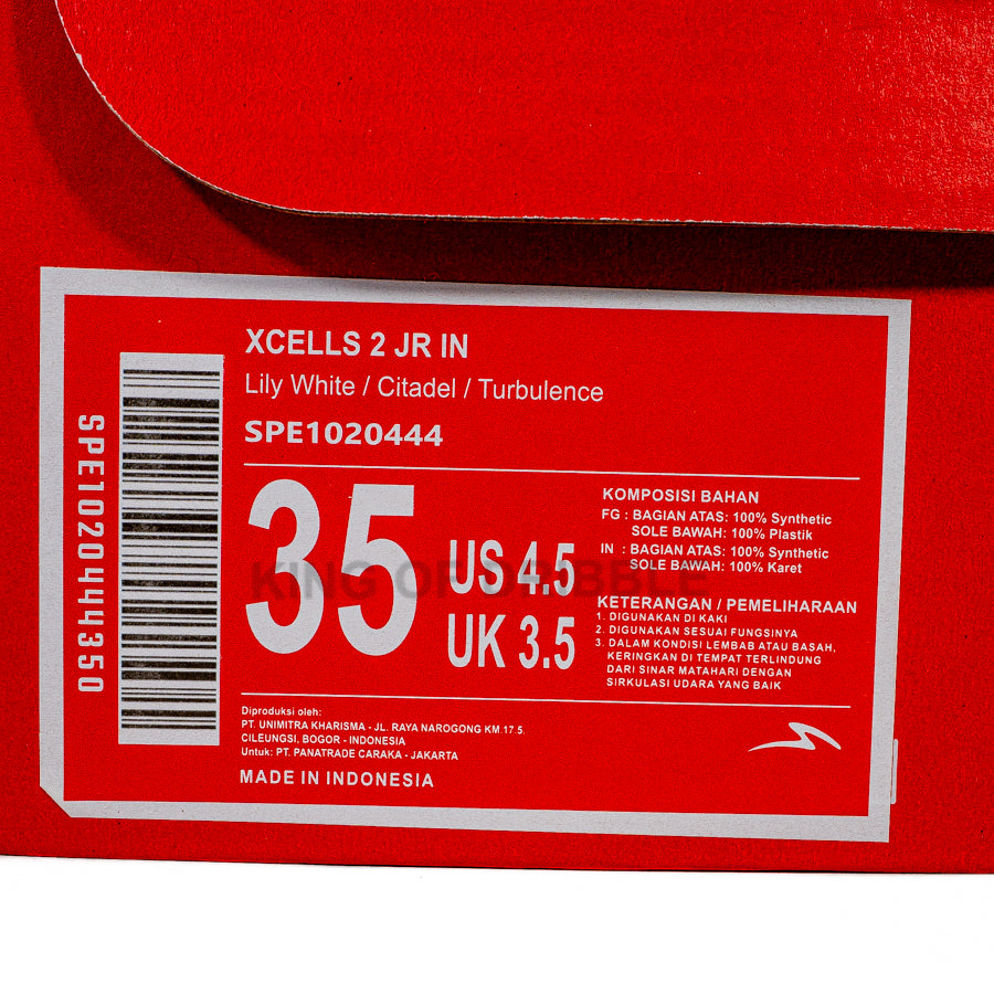 KING OF DRIBBLE Sepatu Futsal Anak Specs Xcells 2 JR IN 1020444 Original