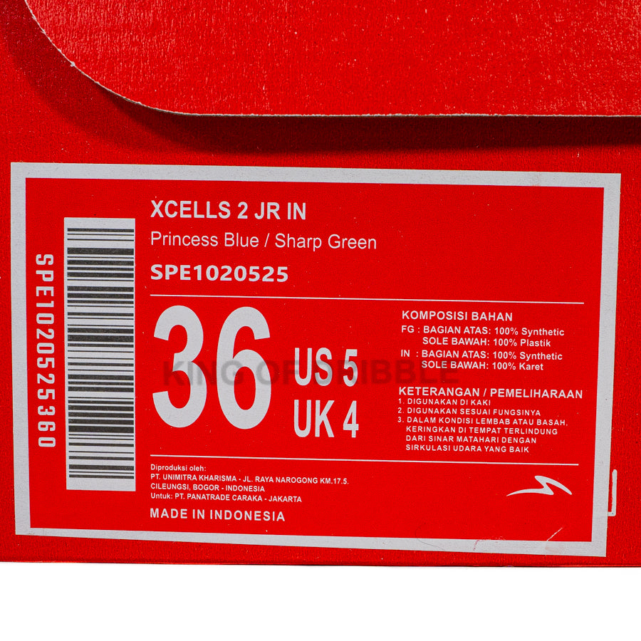KING OF DRIBBLE Sepatu Futsal Anak Specs Xcells 2 JR IN 1020525 Original