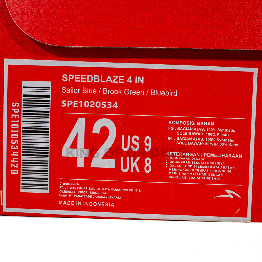 KING OF DRIBBLE Sepatu Futsal Specs Speedblaze 4 IN 1020534 Original