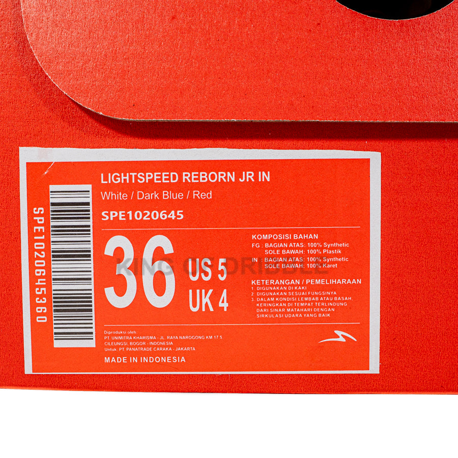 KING OF DRIBBLE Sepatu Futsal Anak Specs Lightspeed Reborn JR IN 1020645 Original