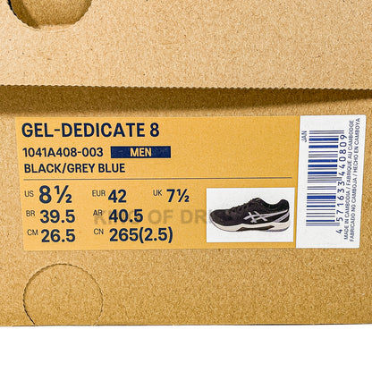 KING OF DRIBBLE Sepatu Tenis Asics Gel-Dedicate 8 1041A408-003 Original