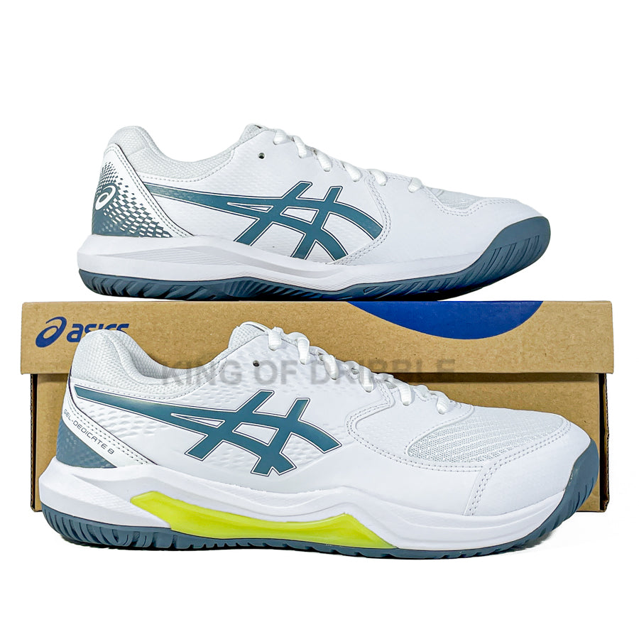 KING OF DRIBBLE Sepatu Tenis Asics Gel-Dedicate 8 Wide 1041A410-108 Original