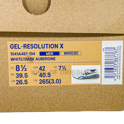 KING OF DRIBBLE Sepatu Tenis Asics Gel-Resolution X Wide 1041A487-104 Original