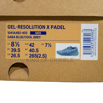 KING OF DRIBBLE Sepatu Padel Asics Gel-Resolution 1041A492-403 Original