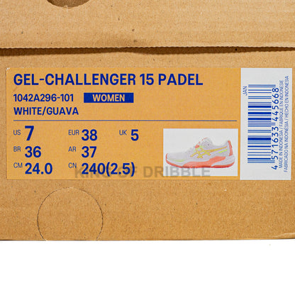 KING OF DRIBBLE Sepatu Padel Asics Gel-Challenger 15 Women's 1042A296-101 Original