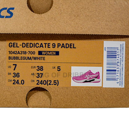 KING OF DRIBBLE Sepatu Padel Wanita Asics Gel-Dedicate 9 1042A318-700 Original