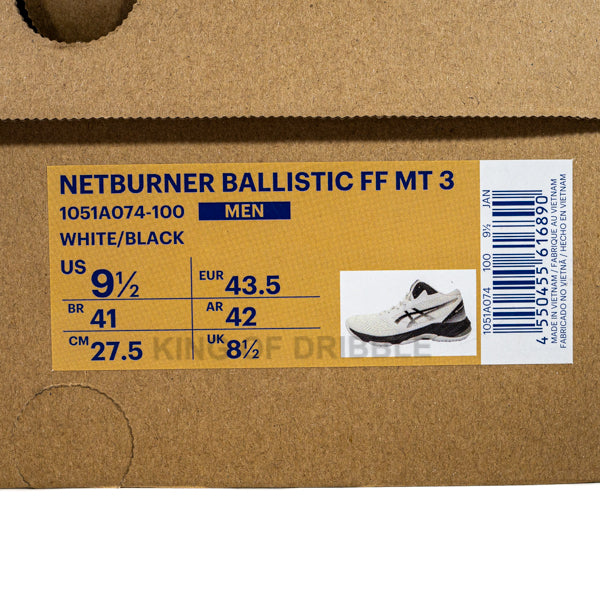 Sepatu Volley Asics Netburner Ballistic FF MT 3 1051A074-100 Original BNIB