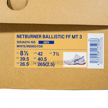 KING OF DRIBBLE Sepatu Volley Asics Netburner Ballistic FF MT 3 1051A074-105 Original