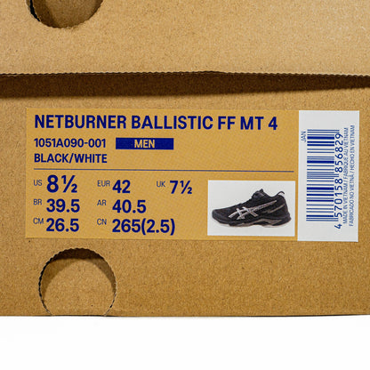 KING OF DRIBBLE Sepatu Volley Asics Netburner Ballistic FF MT 4 1051A090-001 Original
