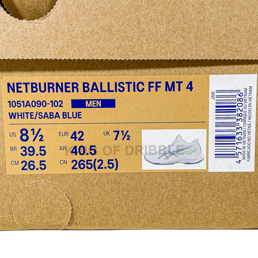 KING OF DRIBBLE Sepatu Voli Asics Netburner Ballistic FF MT 4 1051A090-102 Original