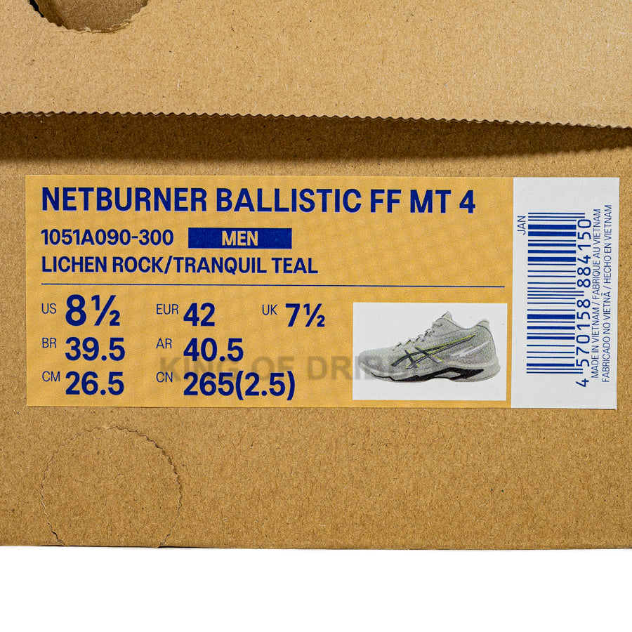 KING OF DRIBBLE Sepatu Volley Asics Netburner Ballistic FF MT 4 1051A090-300 Original